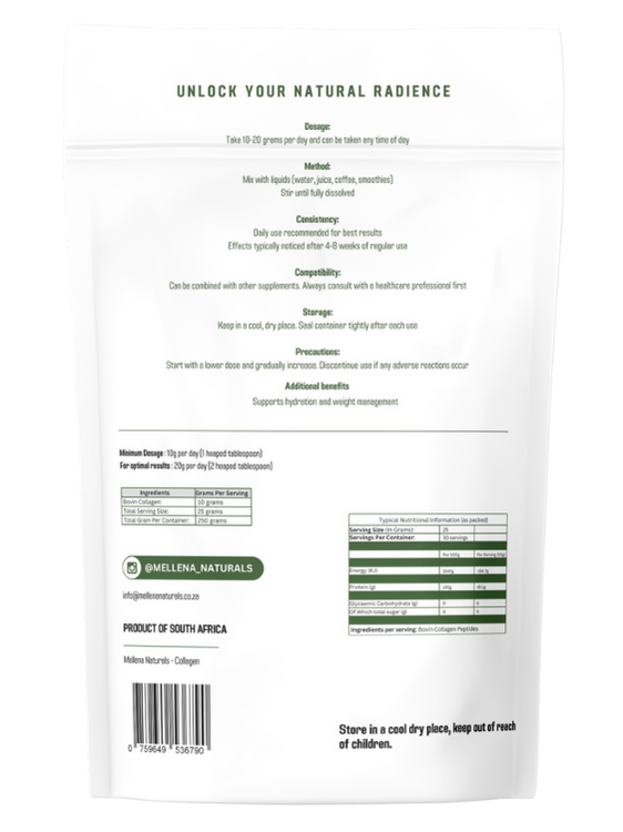 Pure Hydrolysed Bovine Collagen - 250g